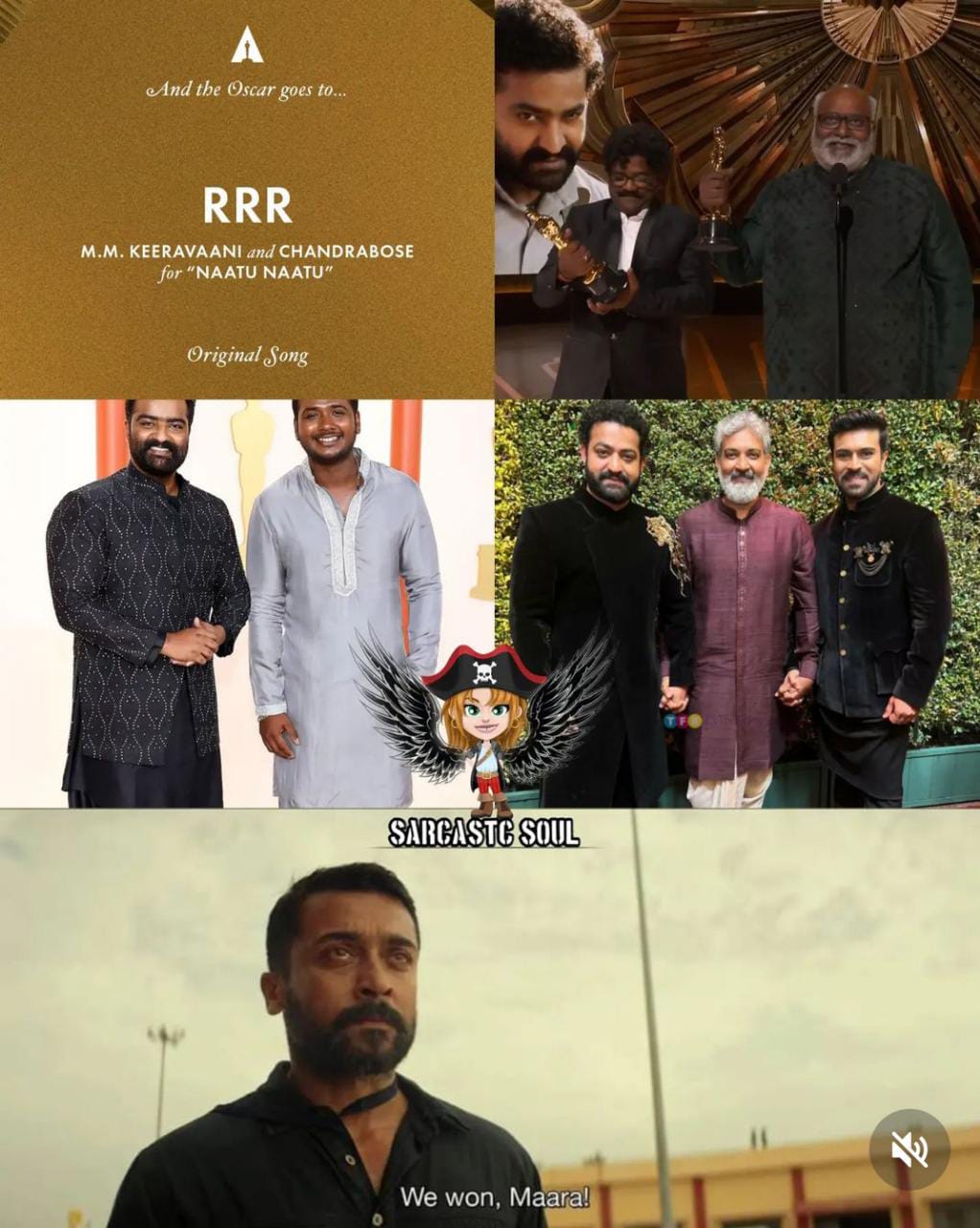 memes on RRR win oscar for 'natu natu' song..