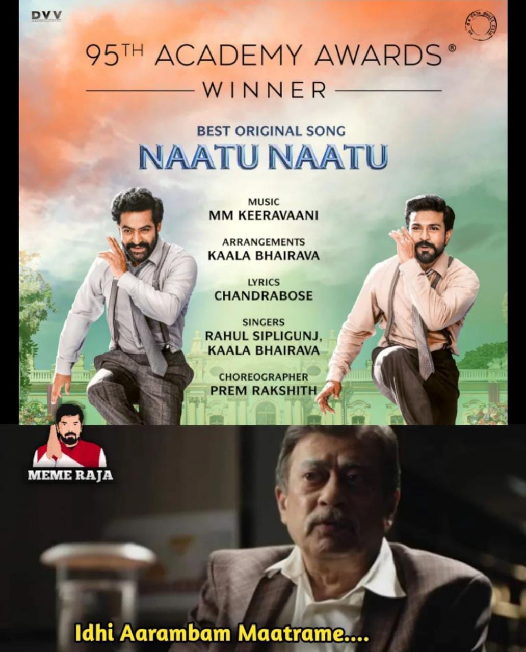 memes on RRR win oscar for 'natu natu' song..