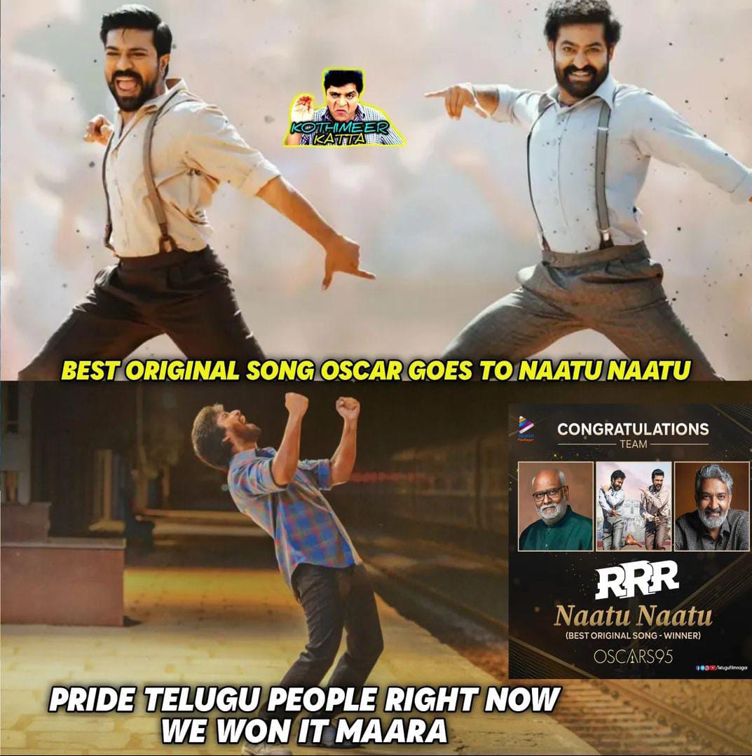 memes on RRR win oscar for 'natu natu' song..