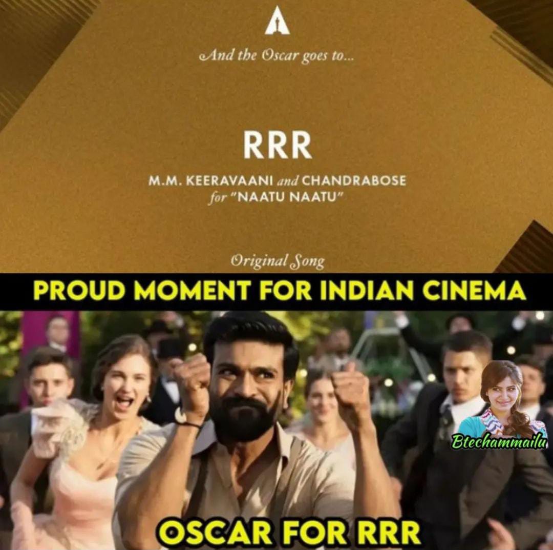 memes on RRR win oscar for 'natu natu' song..