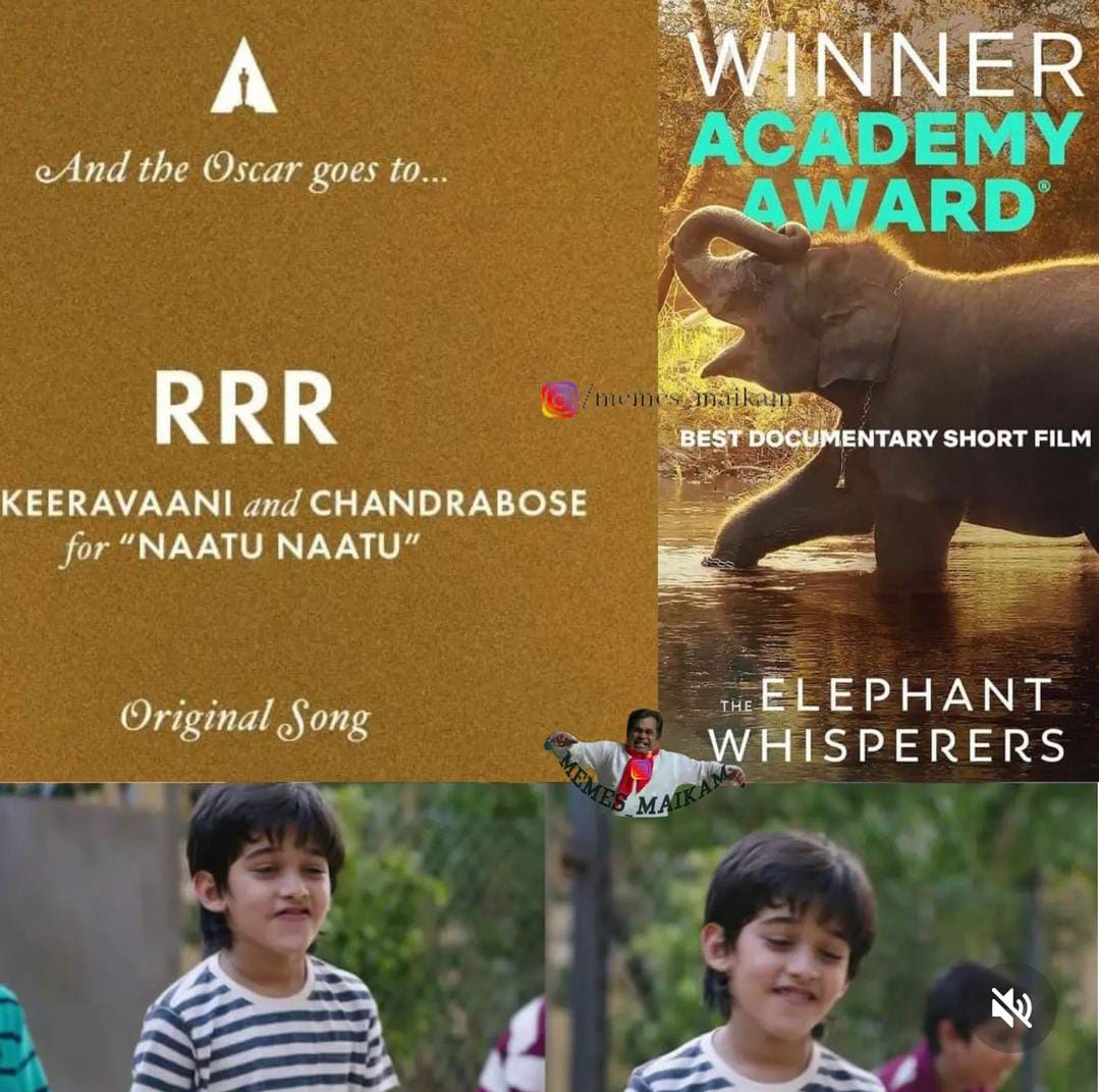 memes on RRR win oscar for 'natu natu' song..