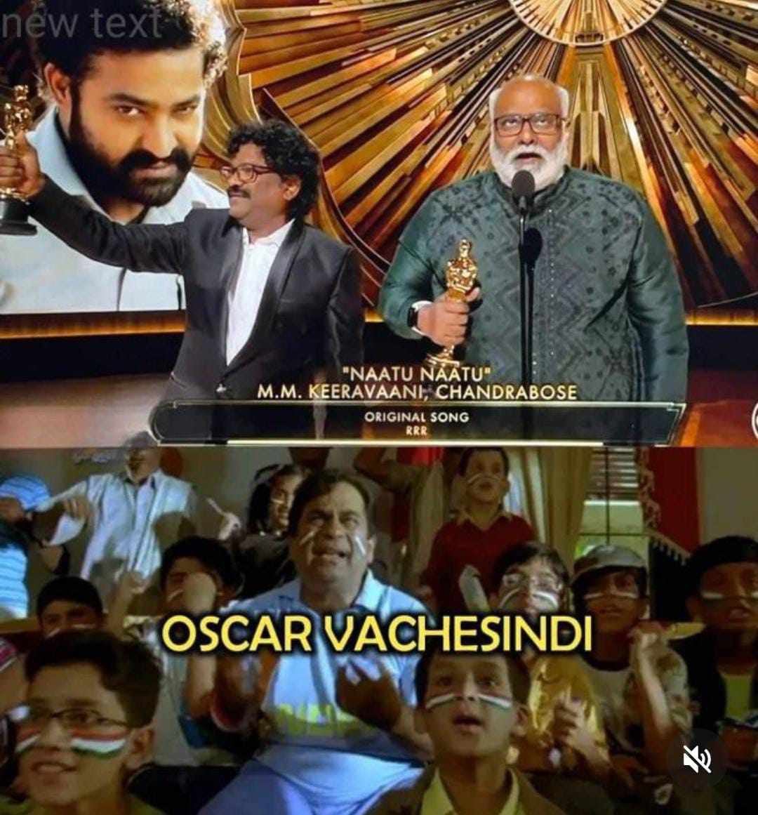 memes on RRR win oscar for 'natu natu' song..