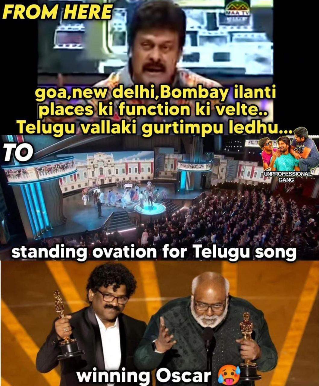 memes on RRR win oscar for 'natu natu' song..