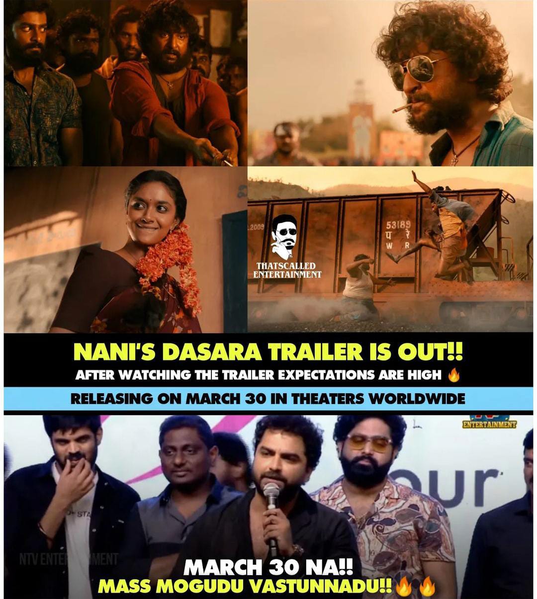 memes on nani's dasara movie trailer..!! 