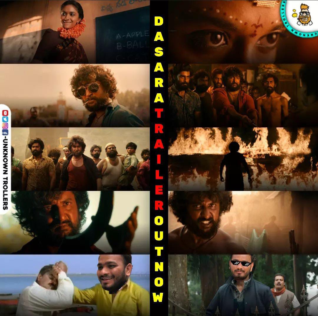 memes on nani's dasara movie trailer..!! 