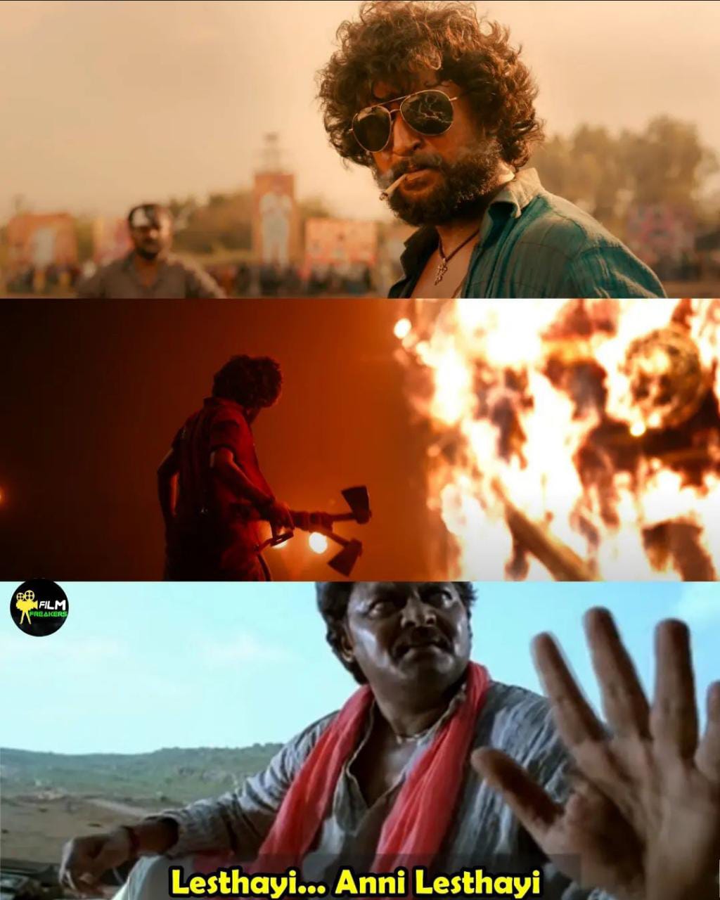 memes on nani's dasara movie trailer..!! 