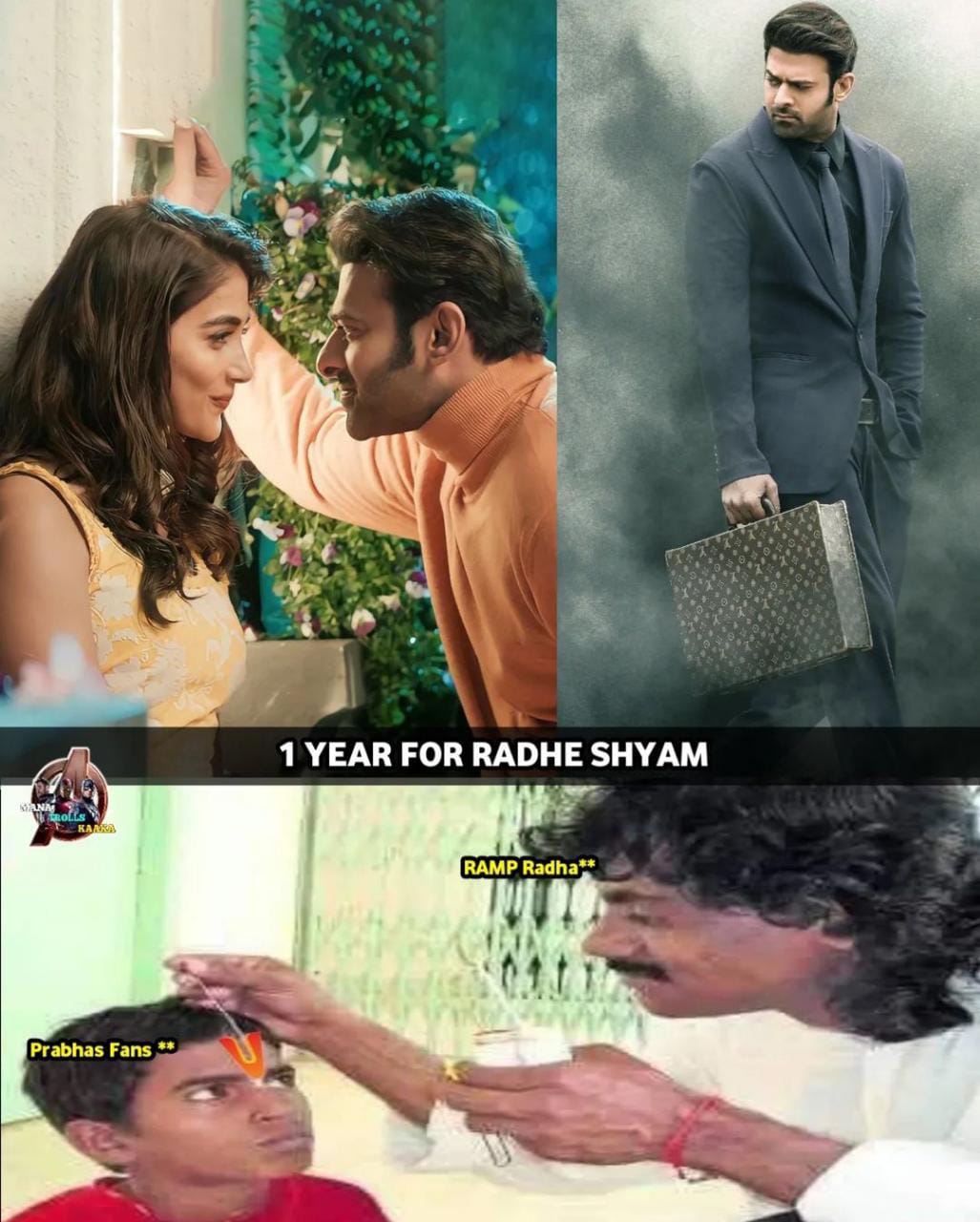 memes on one year for radheshyam..
