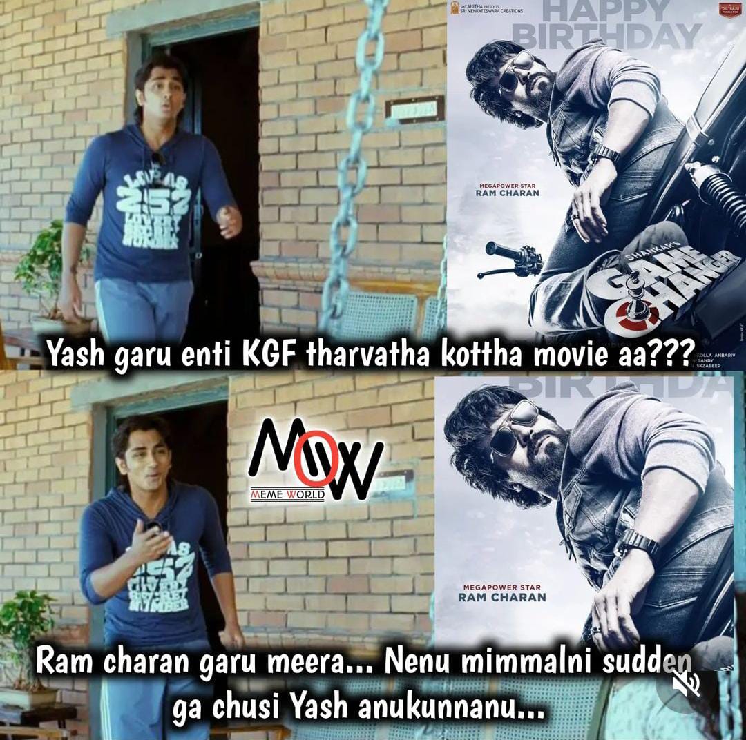 memes on ram charan - shankar game changer movie look..!!