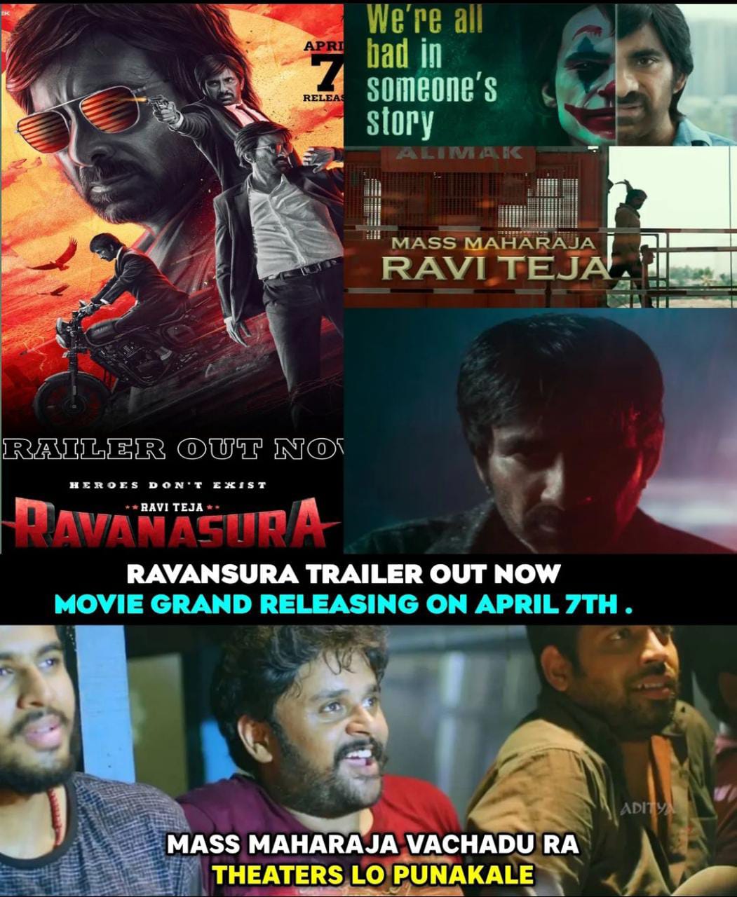 memes on raviteja ravanasura trailer..!!