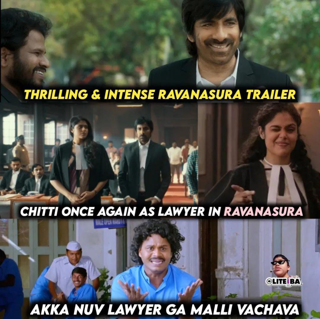 memes on raviteja ravanasura trailer..!! 