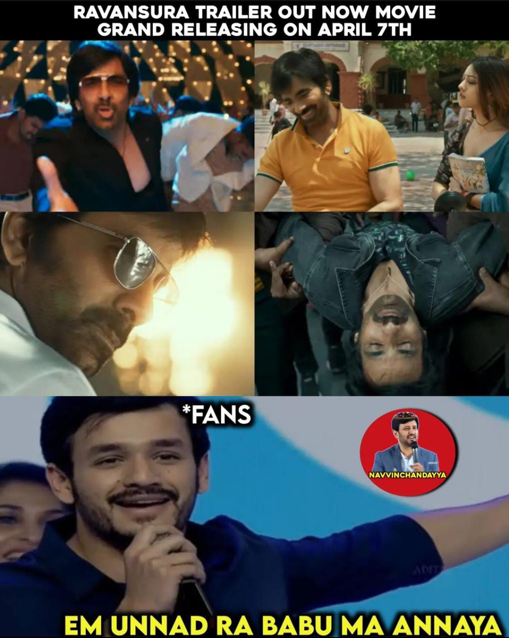 memes on raviteja ravanasura trailer..!! 