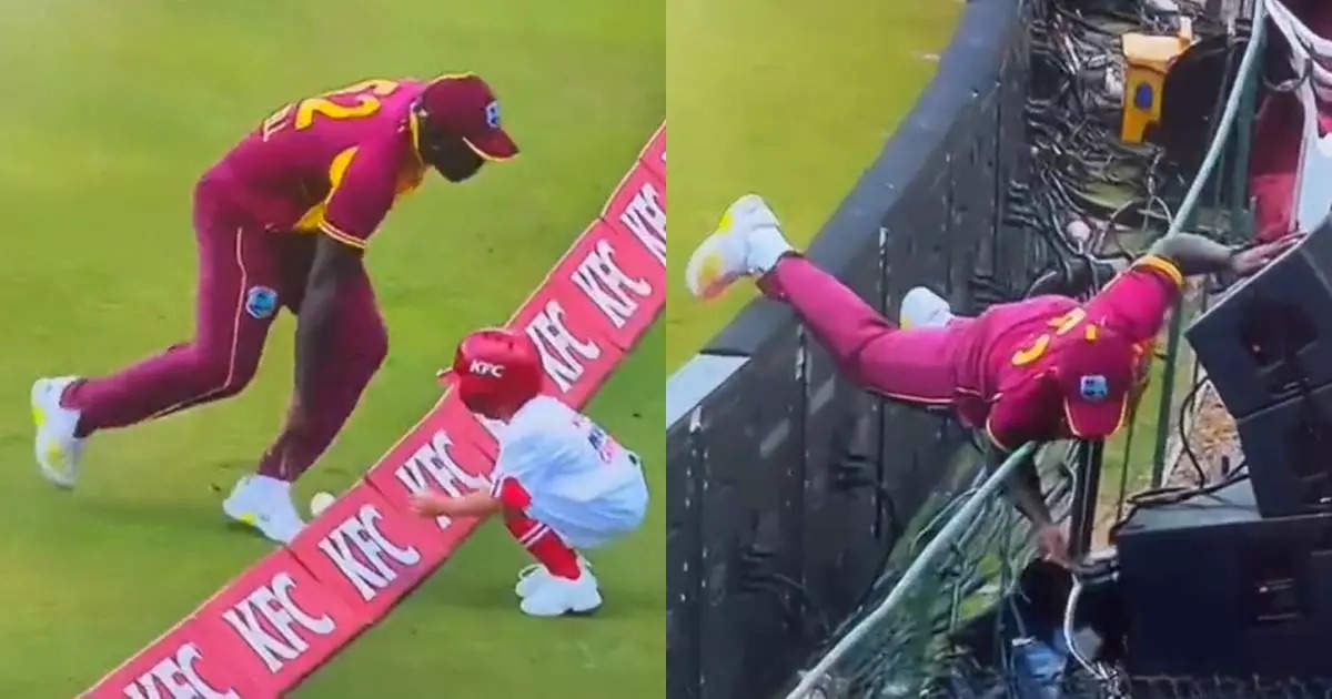 westindies player saves child during match..!! 