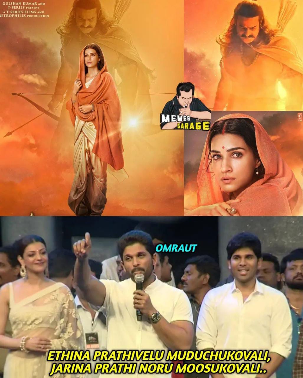 memes on kritisanan first look from aadipurush movie..!!