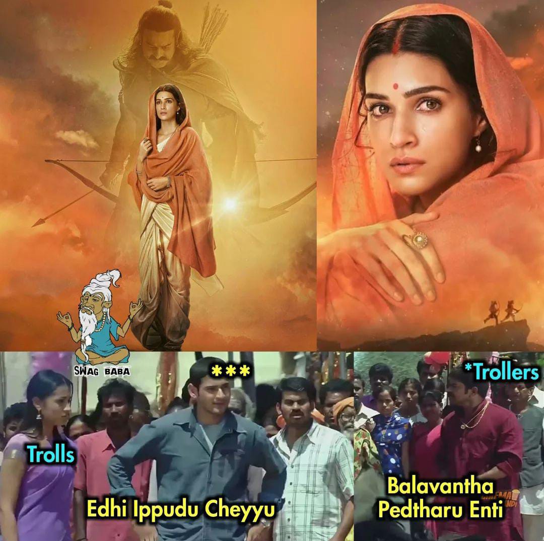 memes on kritisanan first look from aadipurush movie..!!