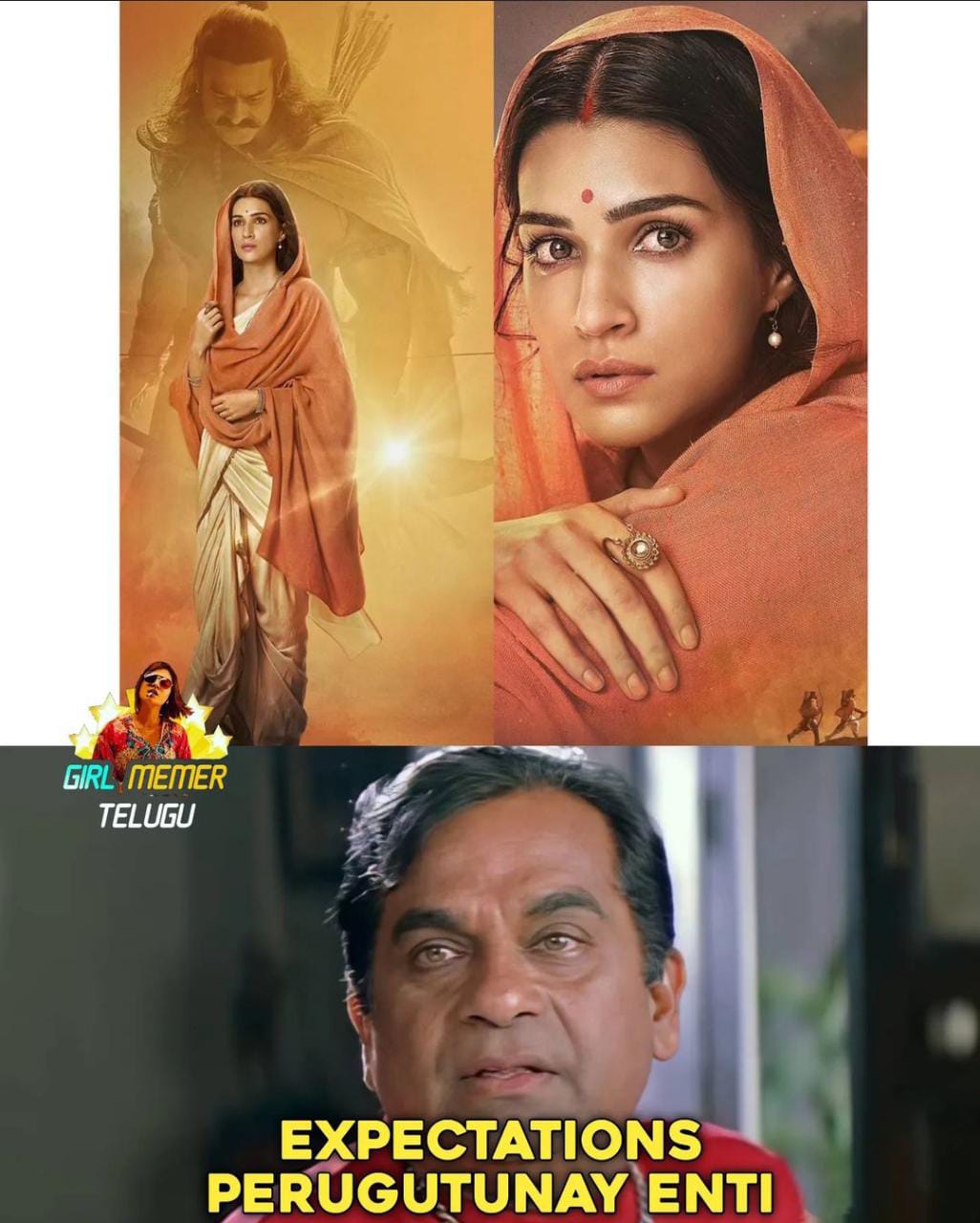 memes on kritisanan first look from aadipurush movie..!!
