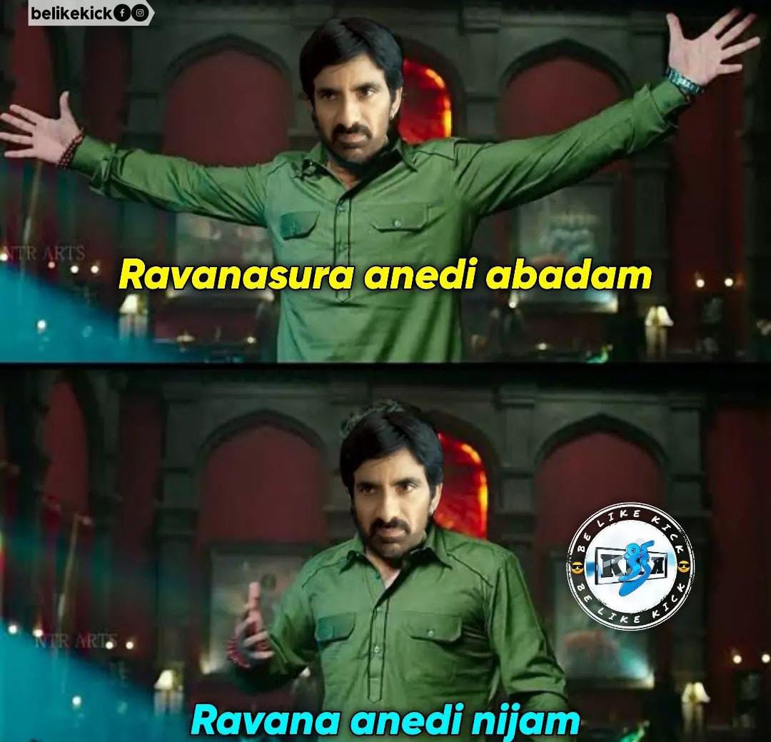 memes on raviteja ravanasura movie release..!!