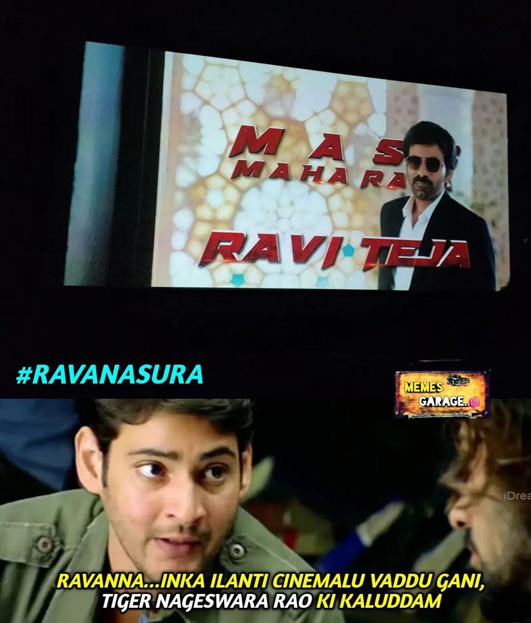 memes on raviteja ravanasura movie release..!!