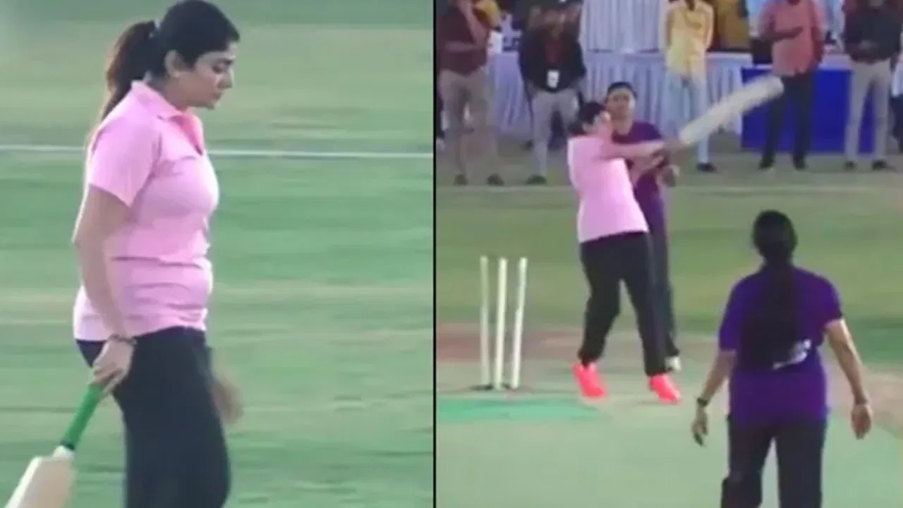 see jageja wife done better with bat..!!