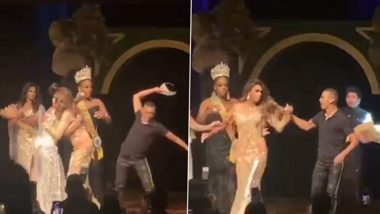 man weird bahavior in miss brasil gay compitition