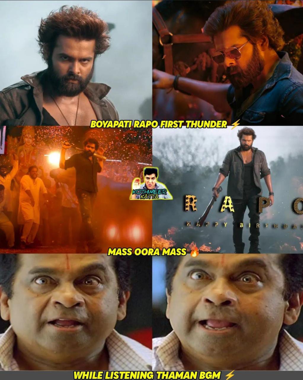 memes on boyapati-ram pothineni movie first glimpse..!!