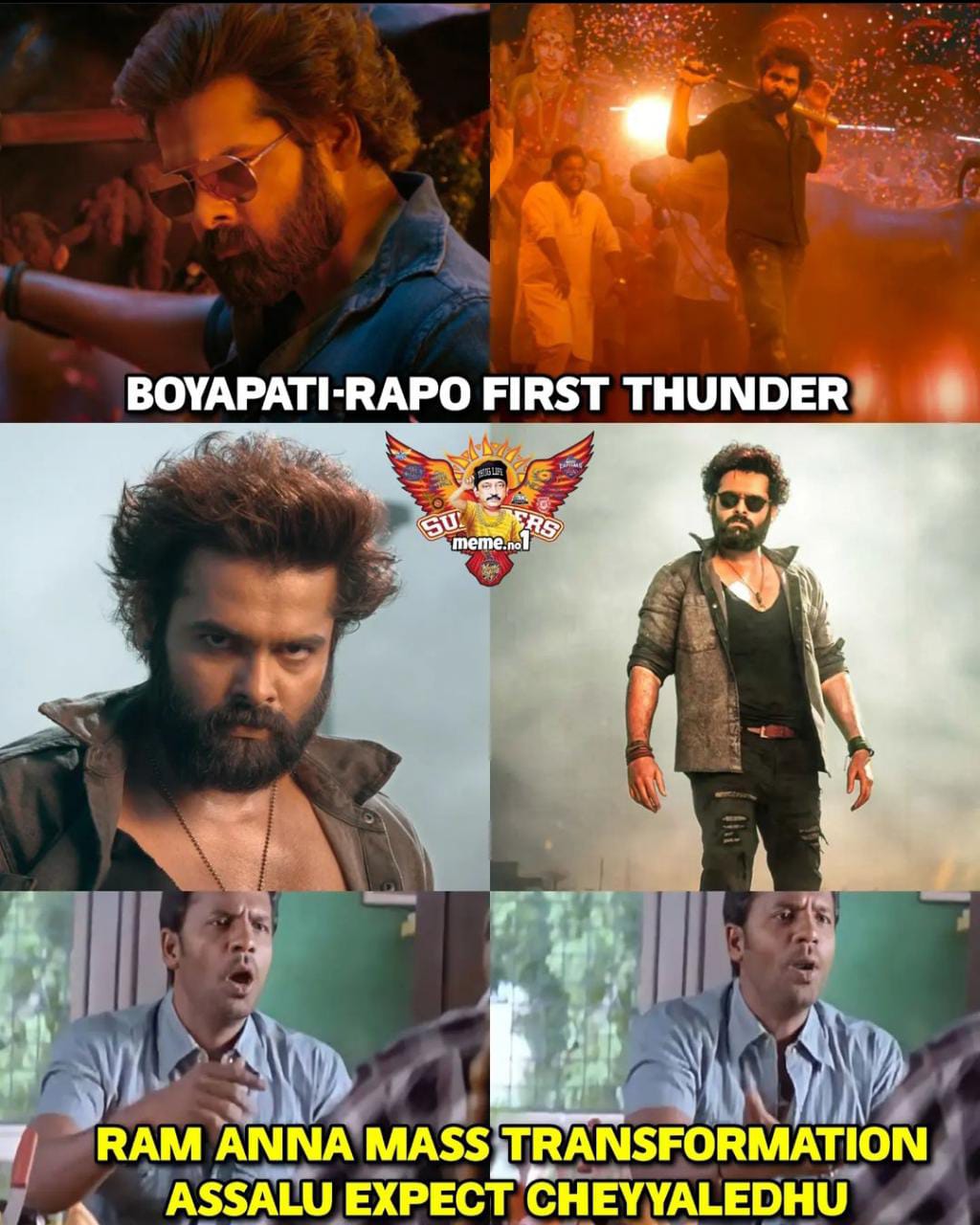 memes on boyapati-ram pothineni movie first glimpse..!!