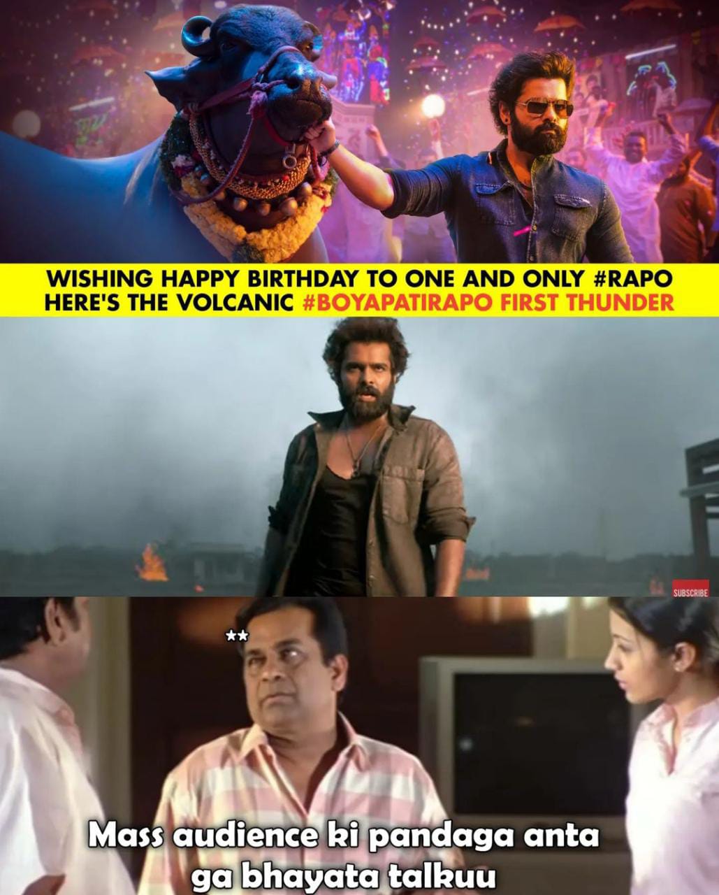 memes on boyapati-ram pothineni movie first glimpse..!!