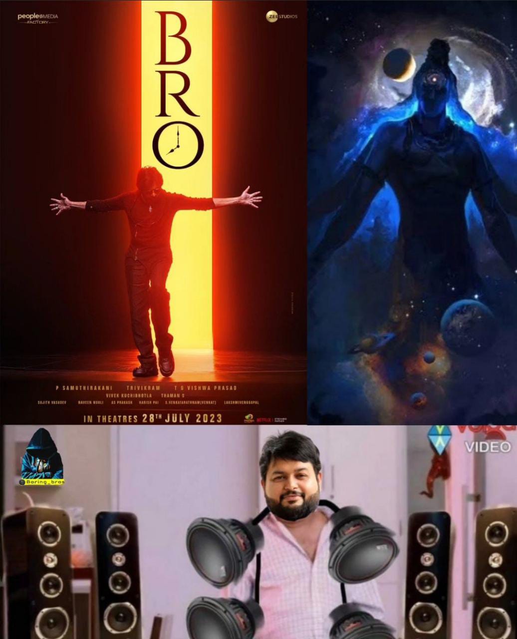 memes on pavan kalyan's bro movie title.. 