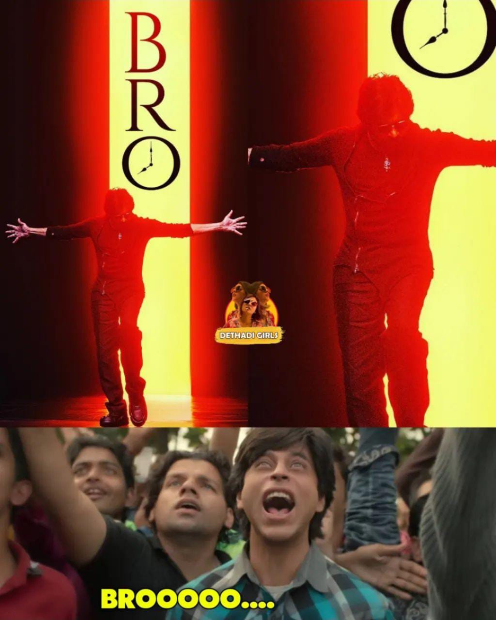 memes on pavan kalyan's bro movie title.. 