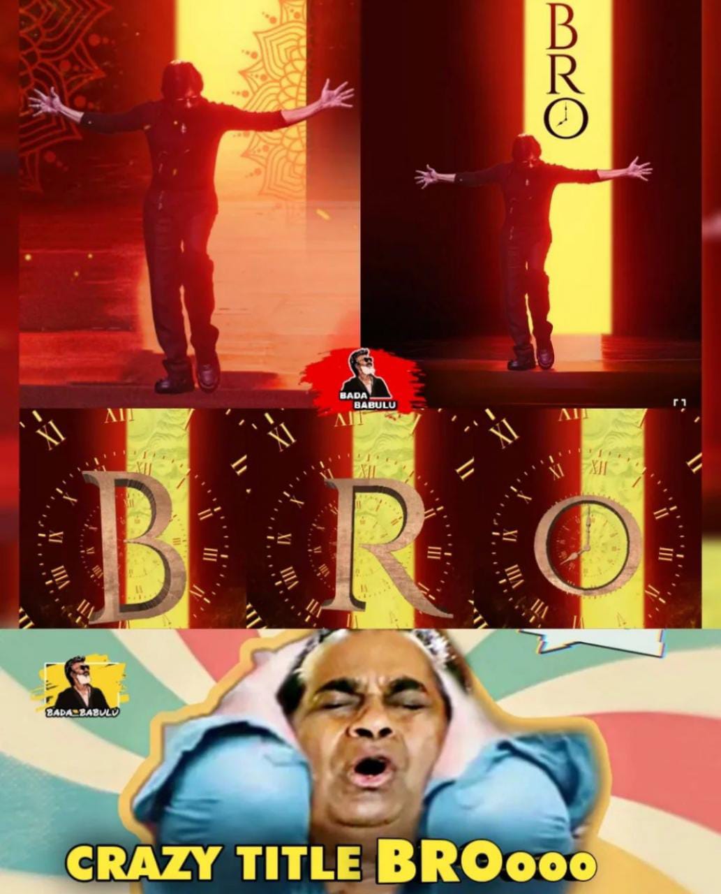 memes on pavan kalyan's bro movie title.. 