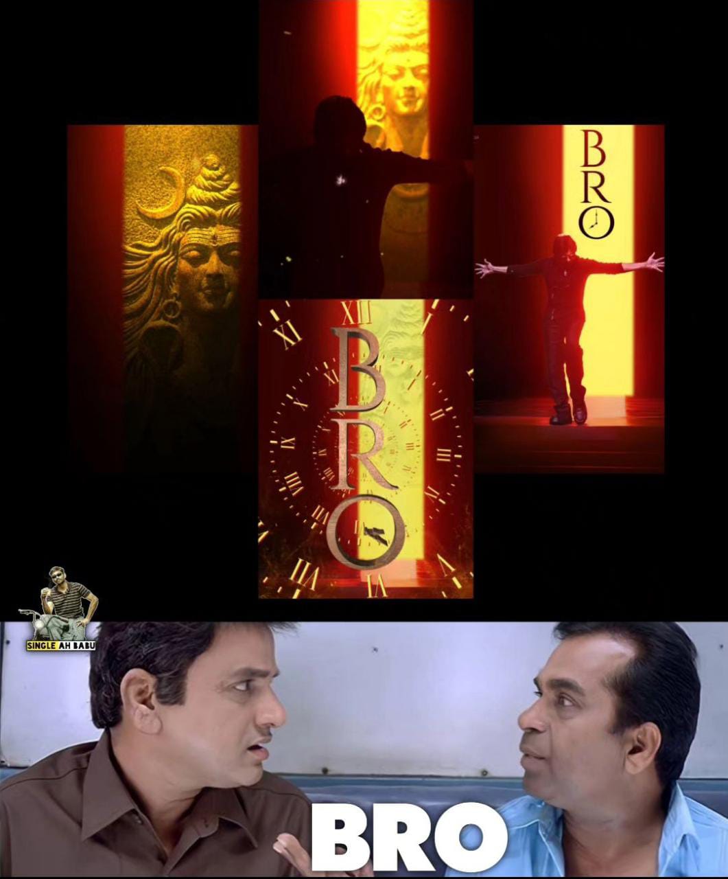 memes on pavan kalyan's bro movie title.. 