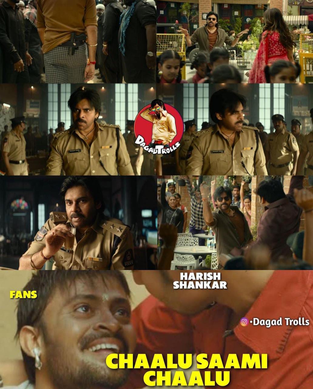 memes on ustad bhagat singh first glimpse..!! 