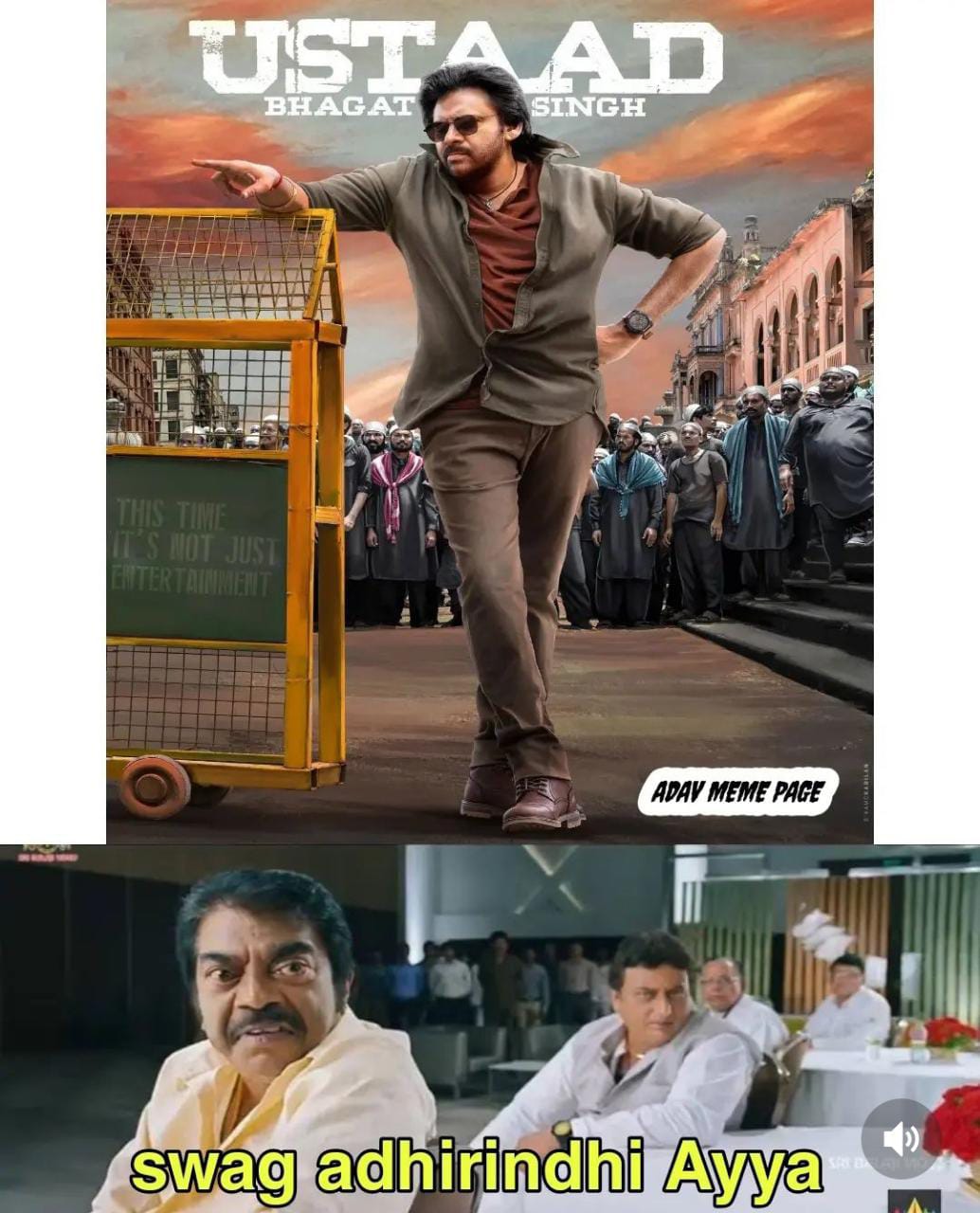 memes on ustad bhagathsingh first look..!! 