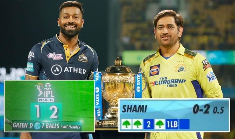 what is the reason behind tree symbols in dot balls ipl 2023