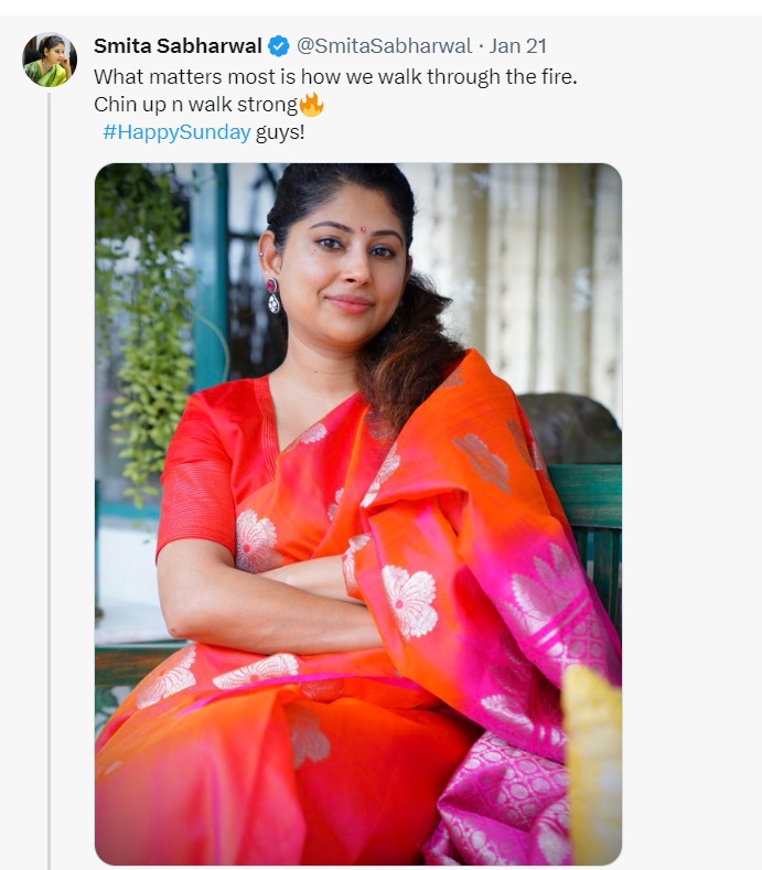 smita sabarwal reply to a netizen