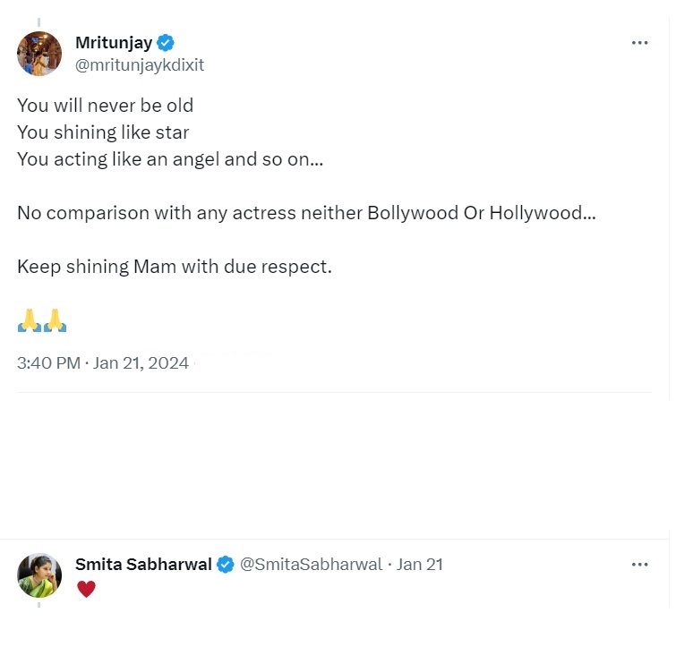 smita sabarwal reply to a netizen