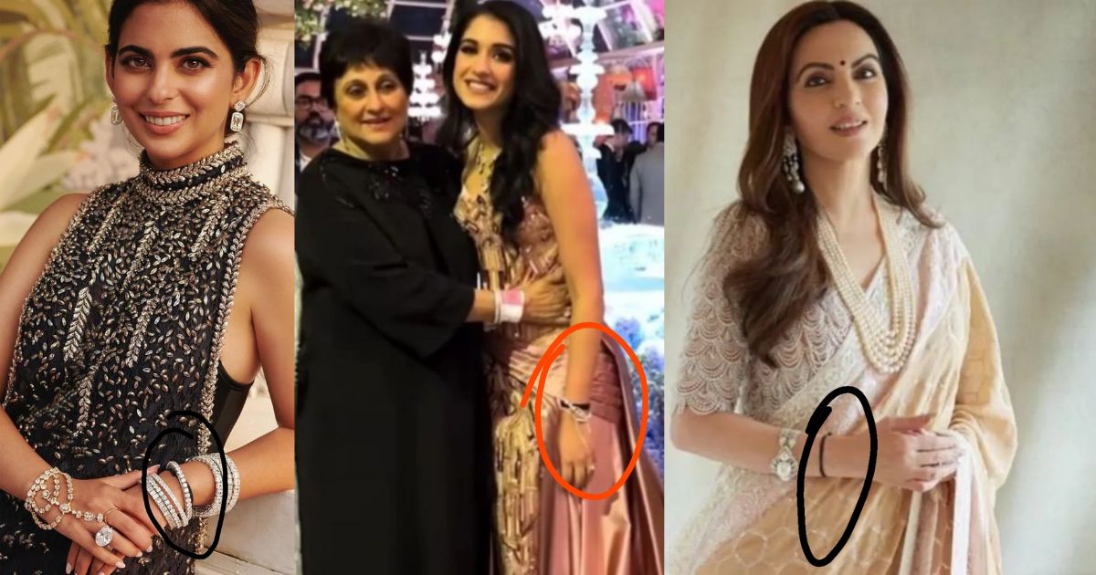 black thread on the wrist of ambani family women