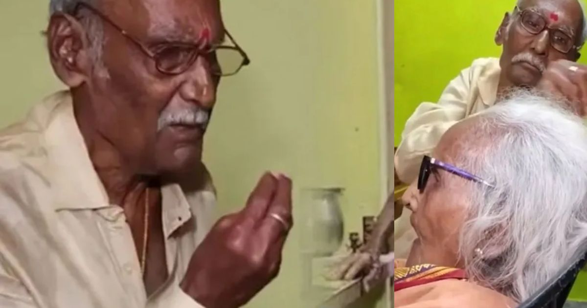 man celebrated birthday of his mother