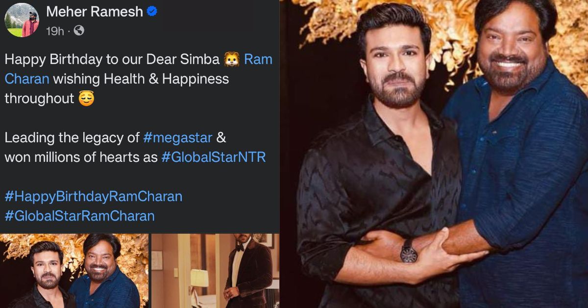 meher ramesh mistake in birthday post of ram charan