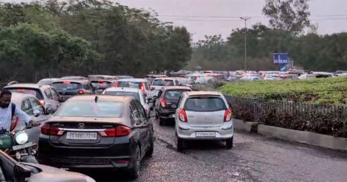 traffic jam near chilkur balaji temple
